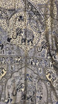 Rajasthani Shawl Reversible Indigo and Beige